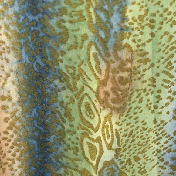 Alex Kim Beaded Embroidered Flow Sheer Top size PM - Picture 6 of 7